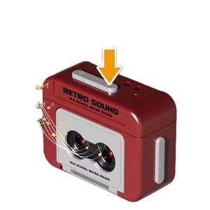 Grabadora de cinta grabable colgante rojo Mini grabación Retro diversión pareja música regalo llavero ornamento <span class=keywords><strong>libro</strong></span> grabación llavero - Product Image 4