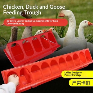 Comedero y Bebedero Largo con Múltiples Orificios <span class=keywords><strong>para</strong></span> Pollos, Patos y Gansos, 30 cm - Product Image 4