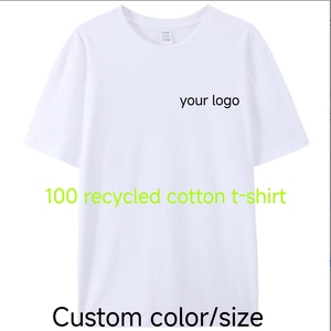T-shirt en coton écologique de couleur unie décontracté respirant de haute qualité T-shirt recyclé personnalisé pour les femmes - Product Image 3