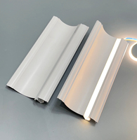 Profilé de moulure en aluminium 6063 T5 pour bande lumineuse LED linéaire à montage en surface, idéal pour la décoration de plafond moderne et minimaliste