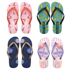 Fznyl 2020 Chất Lượng Cao Tùy Chỉnh OEM/ODM Thiết Kế Mới Dép Đi Trong Nhà Tùy Chỉnh Thăng Hoa In Bãi Biển Phụ Nữ Người Đàn Ông Pvc Lật <span class=keywords><strong>Flip</strong></span> Flops - Product Image 2