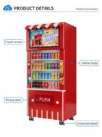 Distributeur automatique de sodas Yunyin, très vendu en Europe et en Amérique du Nord, écran tactile, libre-service sans personnel pour l'eau en bouteille et les en-cas