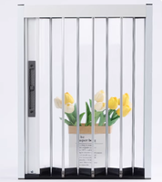Pintu Lipat Aluminium+Polikarbonat Anti-kabut Modern Tugas Berat untuk Rumah, Kamar Mandi, Dapur, Ruang Tamu, Partisi Shower