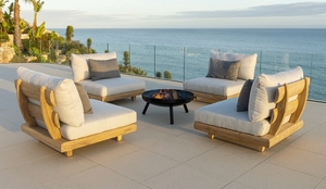 Conjunto de Muebles de Jardín de Teca Impermeables para Exteriores, Combinación de Muebles de Ocio para Villa, Muebles de Madera Maciza para Jardín, Hotel, Terraza - Product Image 6