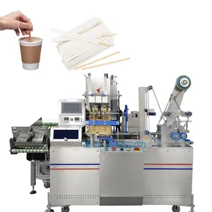Hot Sales Automatic Wooden Coffee Stir Sticks Wrapping Machine Coffee Wooden Stirrers Paper Bag Packing Machine