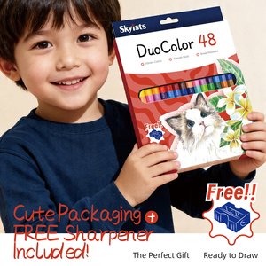 Matite Colorate Bicolore 24 Pezzi 48 Colori Skyists Matite Colorate a Doppia Punta a Base d'Olio per Bambini Studenti <span class=keywords><strong>Adulti</strong></span> Disegno - Product Image 6