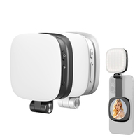 F662 Mini Rechargeable 3 Modes Réglable 180 Degrés Flip Miroir Intégré Magnétique Téléphone Portable Selfie Anneau Lumineux