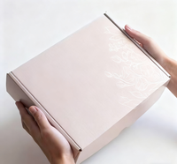 Boîtes rigides ondulées en kraft recyclable écologique avec impression personnalisée pour emballage cadeau et artisanat en gros en stock