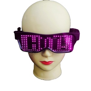 Gafas LED Recargables con Mensajes Personalizables por Aplicación para Diwali, Ramadán, Graduación, San Valentín, Acción <span class=keywords><strong>de</strong></span> <span class=keywords><strong>Gracias</strong></span> - Product Image 1