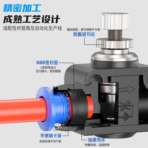 Vanne de régulation pneumatique réglable pour le contrôle de la vitesse du tuyau d'air, vanne de régulation de la pression de flux, connecteur de vanne de contrôle - Product Image 3