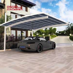 Abri pour jardin extérieur et terrasse contre la pluie Aluminium Alternative Idéal <span class=keywords><strong>Porte</strong></span> d'entrée Cour Arrière-cour Piscine Auvent <span class=keywords><strong>Style</strong></span> Mirador Carport - Product Image 2