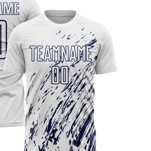 Camiseta de Fútbol Blanca de Manga Corta, Uniforme Deportivo Transpirable y Ligero de Secado Rápido para Entrenamiento, para Hombre - Product Image 2