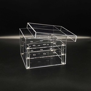 Acrylic Flower Box Customized Clear Acrylic Wedding Rose Flower Gift Box For Display