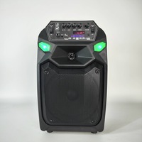 Haut-parleur portable professionnel sans fil 8 pouces avec subwoofer et fonction karaoké