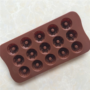 Molde de silicona para hornear con diseños mixtos de azafrán, flores rosas y Mini <span class=keywords><strong>rosquillas</strong></span> para pasta de azúcar, cuentas de flores de caramelo de Chocolate - Product Image 2