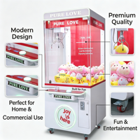Machine à griffes commerciale à monnayeur, transparente, pour la distribution de peluches et de jouets, jeu d'arcade à vendre