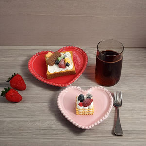 Bol à dessert, à soupe ou à riz <span class=keywords><strong>en</strong></span> céramique avec bordure de perles roses, plat classique <span class=keywords><strong>pour</strong></span> la maison et articles d'exportation - Product Image 4