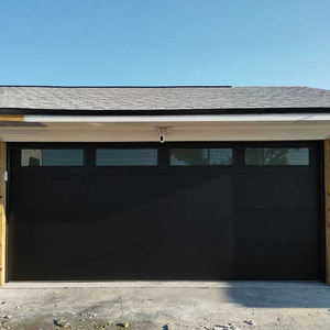 Portes de garage sectionnelles électriques automatiques en aluminium sur mesure, portes de garage en verre résistant aux ouragans - Product Image 1