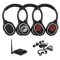 Headset Silent Disco HIFI RF998A 12 Jam Daya Tahan Baterai, Headphone Nirkabel UHF untuk Konferensi