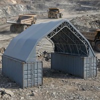 Structure de stockage en tissu pour conteneurs de chantier, abri de bureau, entrepôt, tente de campement certifiée, structure de hangar en acier galvanisé pour l'exploitation minière