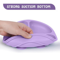 Ensemble de salle à manger moderne pour enfants-Assiettes à repas en silicone de qualité alimentaire, motif de dessin animé écologique, ventouses, bols complémentaires