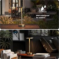Lampe de bureau LED moderne rechargeable à commande tactile, idéale pour hôtels, bars et tables basses – Lumière décorative électroplaquée sur batterie – Grande Vente
