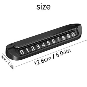 Placa de Matrícula Temporal de Lujo Personalizada para Vehículos, Placa de Estacionamiento Oculta con un Clic, Señal de Reubicación de Coche de Aleación de Aluminio - Product Image 6