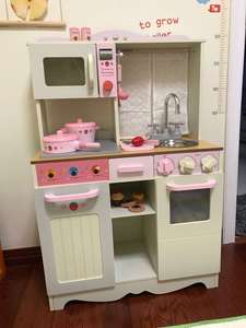 Toddler Cookware Accessories <b>Pink</b> Natural Wood Chef Pretend Set <b>Play</b> <b>Kitchen</b> for Kids - Product Image 3