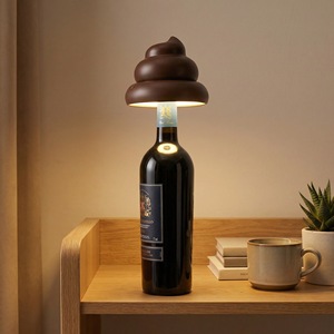 Lampada LED Ricaricabile a Forma di Cacca Provocante in Resina, con Controllo Touch Dimmerabile, Senza Fili, per Bar e Feste - Humor Artistico - Product Image 1