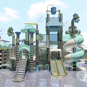 <span class=keywords><strong>2025</strong></span> innovativa tecnologia del parco acquatico PE vetroresina scivoli interattivi da gioco con attrezzatura per piscina a onde di fiume lento - Product Image 1