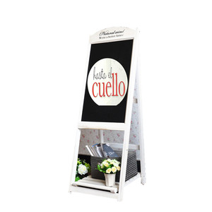 Estante Plegable de Madera para Decoración del Hogar con Tablero de Exhibición, Pizarra Pequeña para Niños - Product Image 1