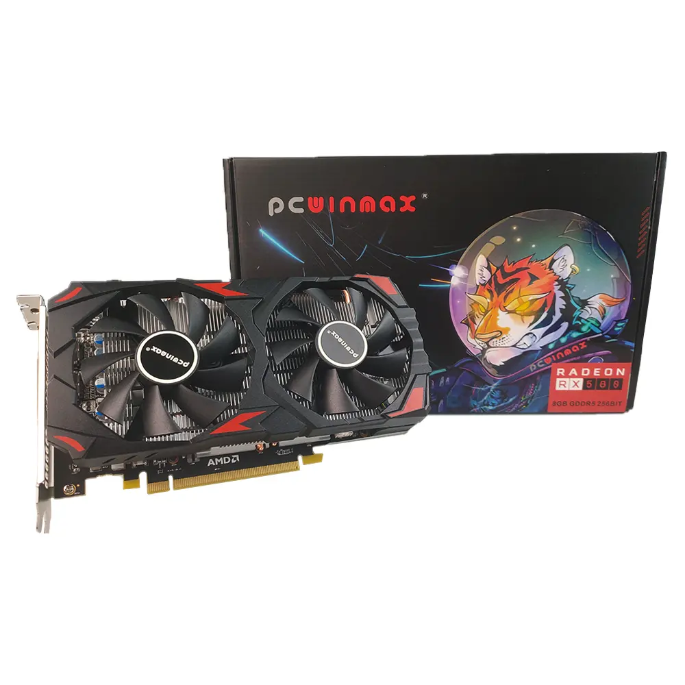 PCWINMAX Radeon RX 580 8 GB 2048SP Tarjeta gráfica Tarjeta VGA 8 GB Gaming GPU Tarjeta de video RX580 para PC