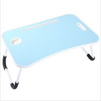 Portable pliant Mini bureau d'ordinateur en bois Table d'ordinateur pliable pour lit étudiant dortoir petite Table
