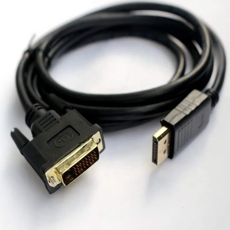 Manufacturer Wholesale DisplayPort to DVI Adapter Dp Display Port to DVI Converter Male to Male Gold-Plated Cable