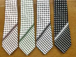 Cravatta con Stampa Kufiya Palestinese, Regalo <span class=keywords><strong>per</strong></span> lo <span class=keywords><strong>Sposo</strong></span>, Abbigliamento da Matrimonio, Cravatta <span class=keywords><strong>per</strong></span> Camicia - Product Image 1