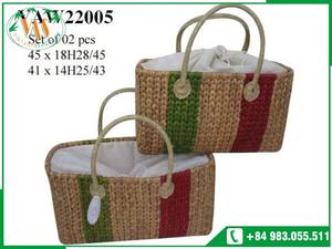 Bolso Versátil de Jacinto de Agua, Bolso Grande Tejido, Ideal para Escapadas de Fin de Semana, Compras, Suave y Ligero, Exportación Internacional - Product Image 4