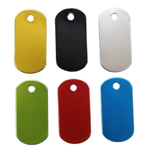Fabricante en blanco personalizado logotipo ID de moda colorido grabado etiquetas de perro de metal - Product Image 3