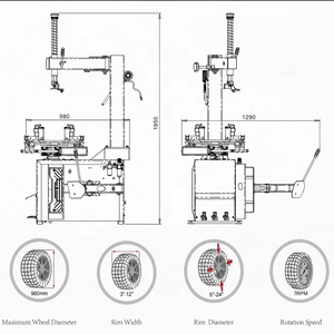 Changeur de pneus professionnel, équipement de changement de pneus pour stations de service et centres de réparation automobile - Product Image 2