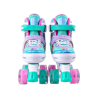 Patins à roulettes à roulettes lumineuses adaptés aux enfants, mignons, pour garçons et filles, nouveau design, patins à roulettes quad, taille réglable