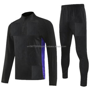 Vêtements d'entraînement de football, maillot de football à manches longues avec fermeture éclair, automne-hiver, adulte, vêtements d'entraînement avant le match, ensemble de vêtements à séchage rapide - Product Image 4