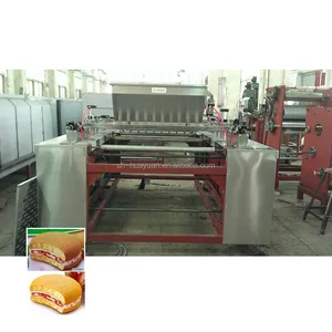 Choco Pie sandviç kek Jaffa kek üretim hattı/Choco pasta yapma makinesi