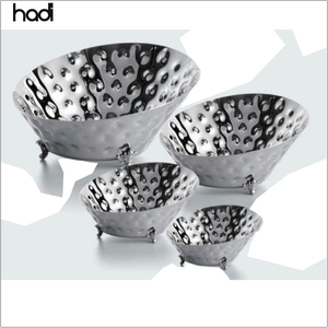 Ciotole di Lusso in Metallo Martellato Oro Rosa per Buffet, Insalata e Frutta, Stoviglie da Tavola per Hotel in Acciaio Inox - Product Image 5