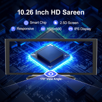 Pantalla Maustor de 10.26'' con CarPlay para Auto con Dashcam 4K, Control por Voz Inteligente, CarPlay, Android Auto, Radio para Auto