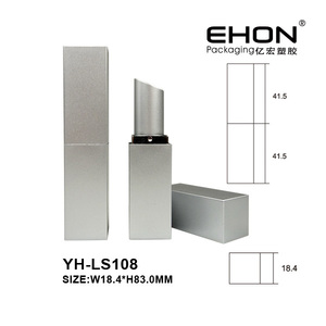 Black Matte Luxury <b>Plastic</b> Lipstick Tube with Screw Base 3-4g Capacity <b>Square</b> Empty Cosmetic Packaging <b>Container</b> - Product Image 5