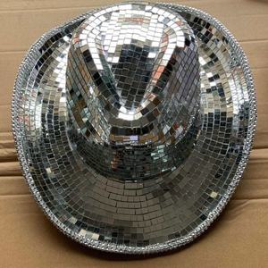 Moda espejo Bola de discoteca sombrero ráfaga Flash pescador sombrero noche Club baile <span class=keywords><strong>Bar</strong></span> noche tienda fiesta discoteca sombrero al por mayor - Product Image 3