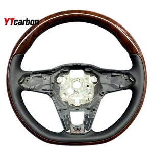 YTcarbon pour <span class=keywords><strong>Golf</strong></span> MK8 GTI <span class=keywords><strong>GTE</strong></span> GTD TCR R modifier pièces automobiles accessoires intérieurs de voiture Style Vintage volant en bois personnalisé - Product Image 1