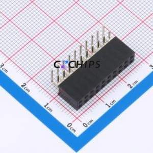 FH2.54-06-10PWS Pin Socket Bent Lead Through Hole,P=2.54mm Connector 2x10P 2.54mm 2.54mm Square Hole - Product Image 1