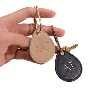 Spot Drop Shaped Car With Metal Buckle <b>Charm</b> <b>Keyring</b> Pendant Personalized Laser Engraved Letter Keychain - Product Image 6
