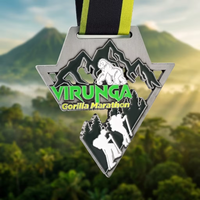 Médaille de course sur sentier personnalisée en alliage de zinc, récompense pour les marathons en montagne, les courses en nature et les compétitions sportives en plein air
