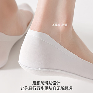 Primavera/Verano 2026 Nuevo Estilo Medias Invisibles de Seda Helada con Diseño de Patchwork para Mujer, Antideslizantes para Zapatos de Tacón y Tacones Altos - Product Image 3